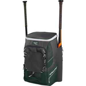 Rawlings | IMPULSE Backpack Equipment Bag | Baseball/Softball | Multiple Styles(Dark Green)