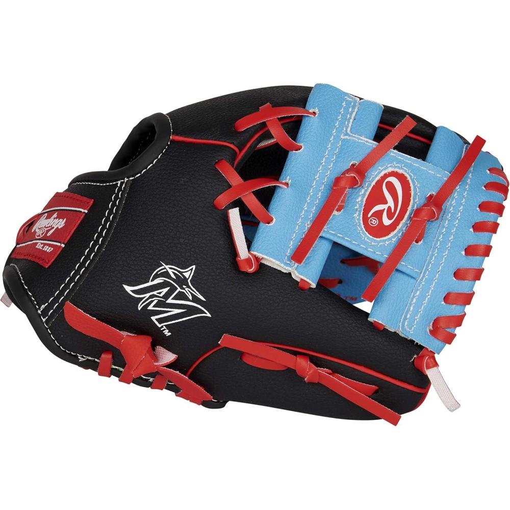 imageRawlings  MLB Players Glove Series  TBall amp Youth Baseball Gloves  10  All MLB TeamsMiami Marlins