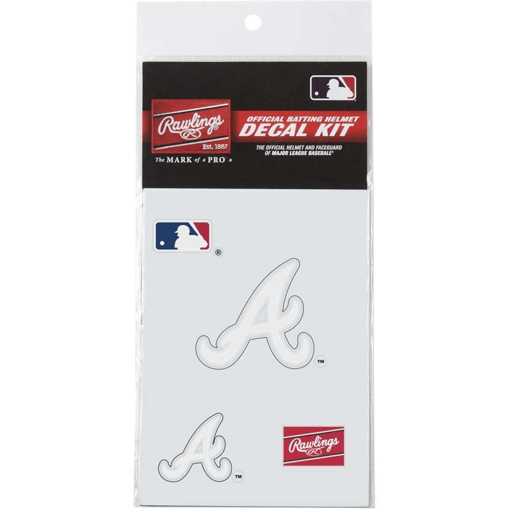 imageRawlings MLB Authentic Baseball Helmet Decal Kit All Team OptionsAtlanta Braves