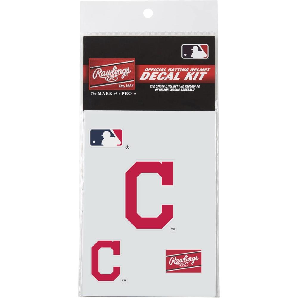 imageRawlings MLB Authentic Baseball Helmet Decal Kit All Team OptionsCleveland Indians