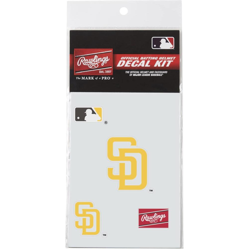 imageRawlings MLB Authentic Baseball Helmet Decal Kit All Team OptionsSan Diego Padres