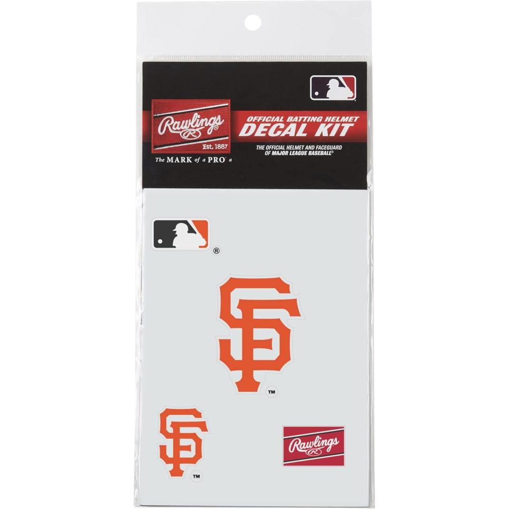 imageRawlings MLB Authentic Baseball Helmet Decal Kit All Team OptionsSan Francisco Giants