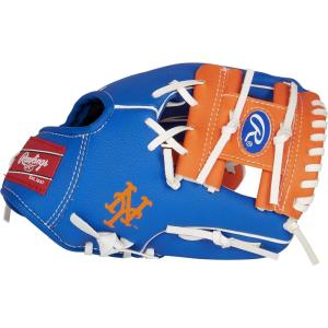 Rawlings | MLB Players Glove Series | T-Ball & Youth Baseball Gloves | 10″ | All MLB Teams(New York Mets)