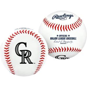 Rawlings | Official 2026 MLB Baseball with Team Logo | All 30 MLB Teams Available(Colorado Rockies)