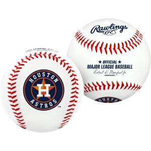 Rawlings | Official 2026 MLB Baseball with Team Logo | All 30 MLB Teams Available(Houston Astros)