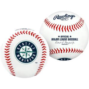 Rawlings | Official 2026 MLB Baseball with Team Logo | All 30 MLB Teams Available(Seattle Mariners)