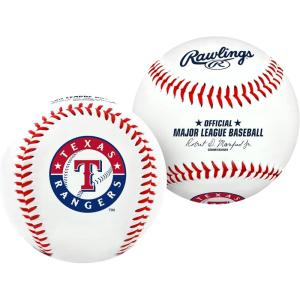 Rawlings | Official 2026 MLB Baseball with Team Logo | All 30 MLB Teams Available(Texas Rangers)