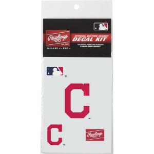 Rawlings MLB Authentic Baseball Helmet Decal Kit, (All Team Options)(Cleveland Indians)