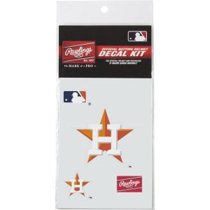Rawlings MLB Authentic Baseball Helmet Decal Kit, (All Team Options)(Houston Astros)