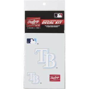 Rawlings MLB Authentic Baseball Helmet Decal Kit, (All Team Options)(Tampa Bay Rays)