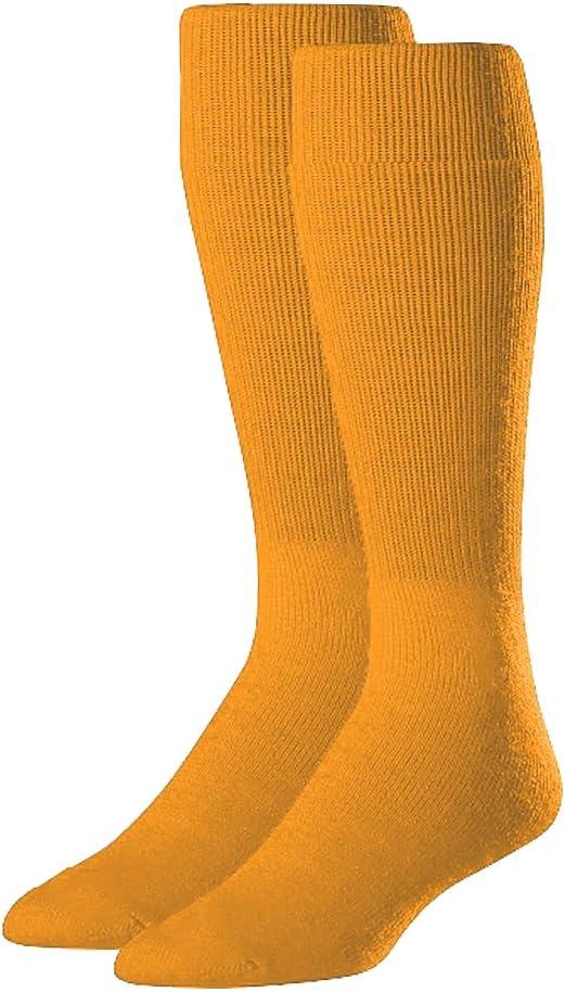 imageRawlings  2 Pair  Athletic Socks  BaseballSoftball  Multiple SizesColorsLight Orange