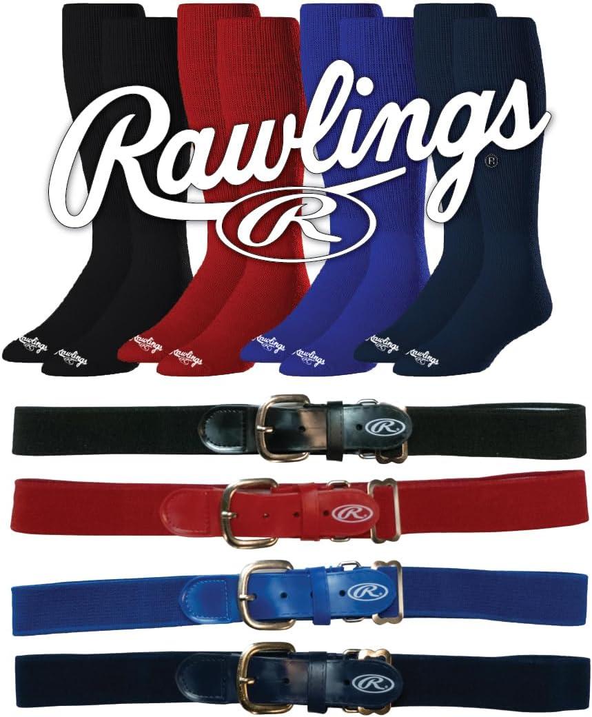 imageRawlings  Belt amp Socks Combo  BaseballSoftball  Multiple Sizes amp ColorsBlack