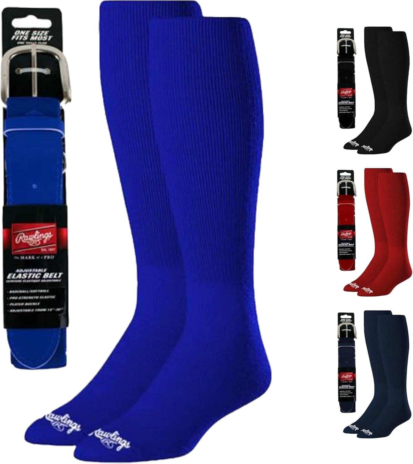 imageRawlings  Belt amp Socks Combo  BaseballSoftball  Multiple Sizes amp ColorsRoyal