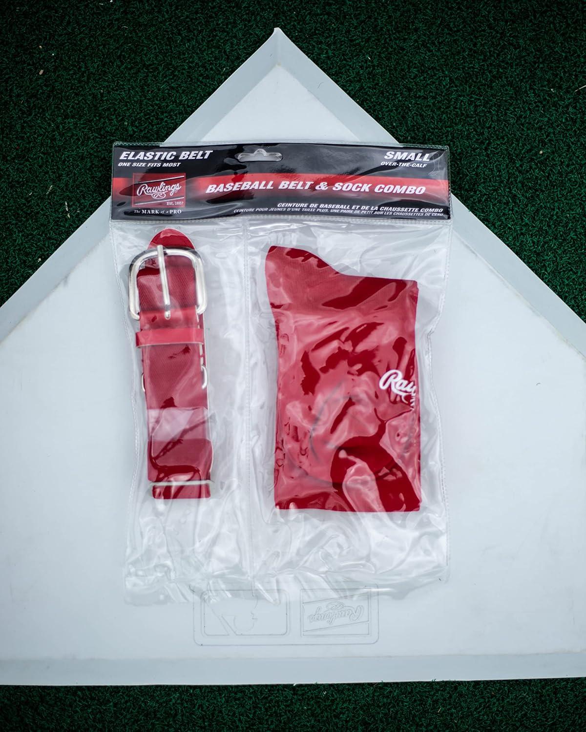 imageRawlings  Belt amp Socks Combo  BaseballSoftball  Multiple Sizes amp ColorsScarlet