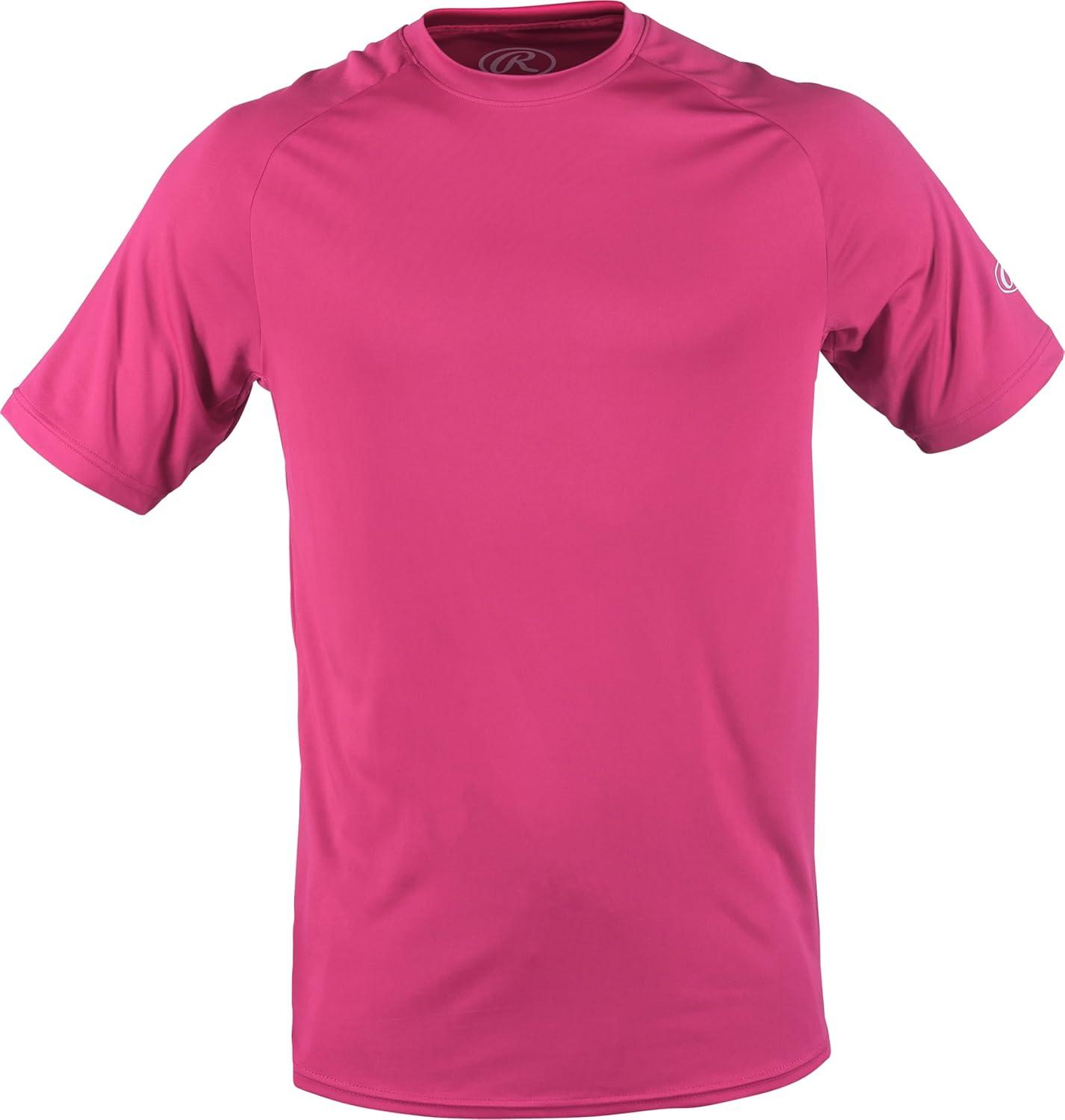 imageRawlings  Boys Athletic Tech Short Sleeve Shirt  Youth Sizes  Multiple ColorsHot Pink