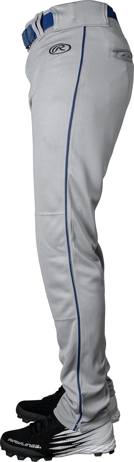 imageRawlings  Boys Launch Series Baseball Pants  Full Length SemiRelaxed Fit  Youth Sizes  Solid  Multiple ColorsGreyNavy