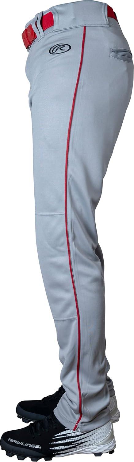 imageRawlings  Boys Launch Series Baseball Pants  Full Length SemiRelaxed Fit  Youth Sizes  Solid  Multiple ColorsGreyRed