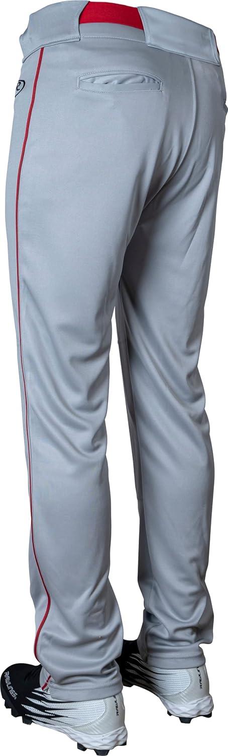 imageRawlings  Boys Launch Series Baseball Pants  Full Length SemiRelaxed Fit  Youth Sizes  Solid  Multiple ColorsGreyRed