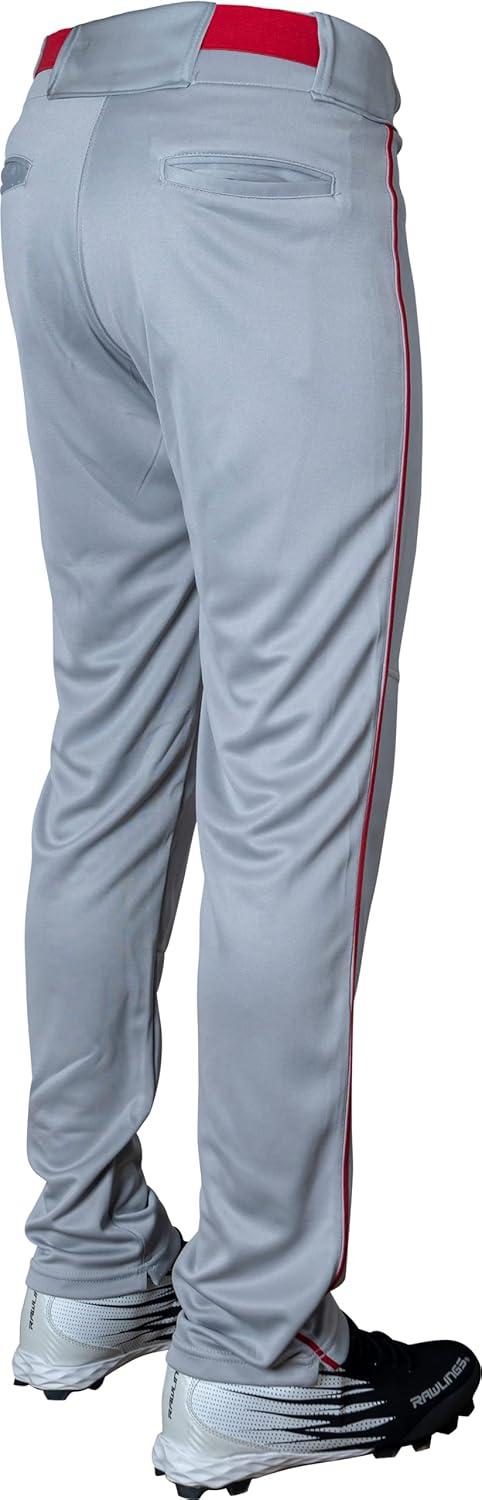 imageRawlings  Boys Launch Series Baseball Pants  Full Length SemiRelaxed Fit  Youth Sizes  Solid  Multiple ColorsGreyRed
