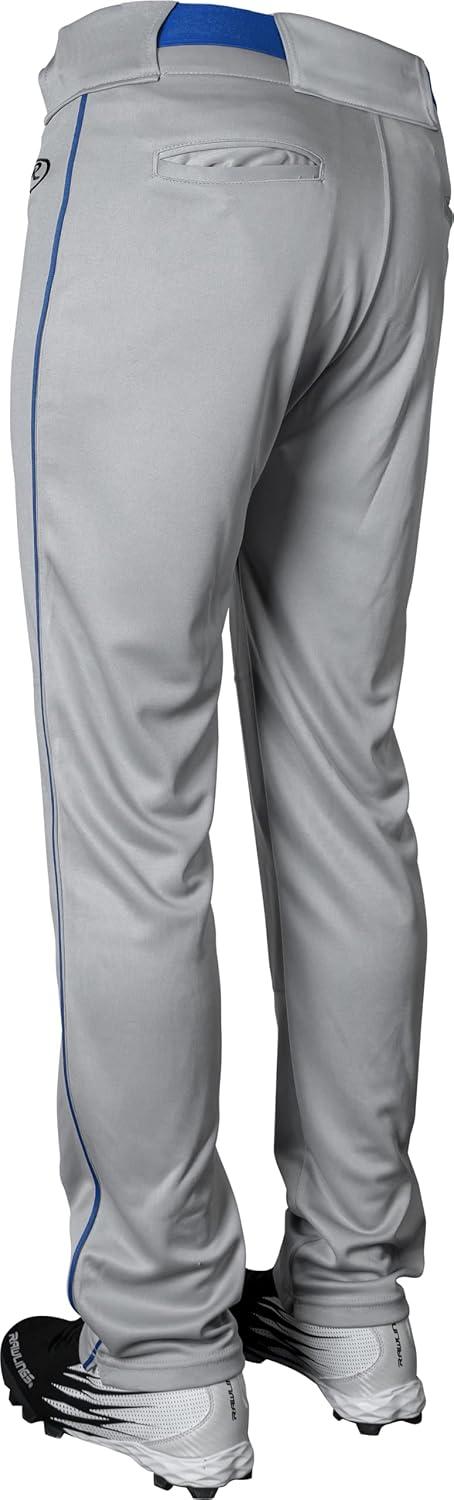 imageRawlings Boys Launch Series Baseball Pants Full Length SemiRelaxed Fit Youth Sizes Solid Multiple ColorsGreyRoyal