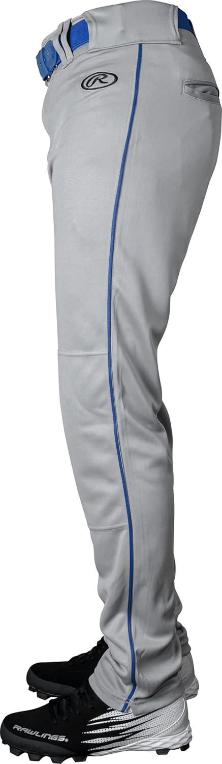 imageRawlings Boys Launch Series Baseball Pants Full Length SemiRelaxed Fit Youth Sizes Solid Multiple ColorsGreyRoyal
