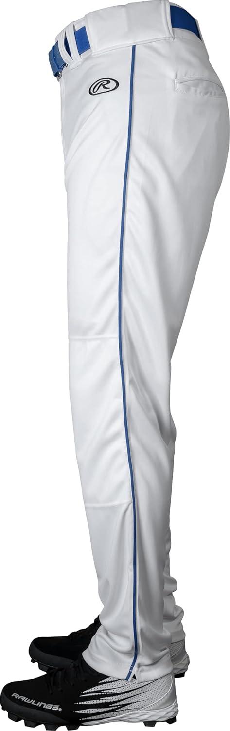 imageRawlings  Boys Launch Series Baseball Pants  Full Length SemiRelaxed Fit  Youth Sizes  Solid  Multiple ColorsWhiteRoyal