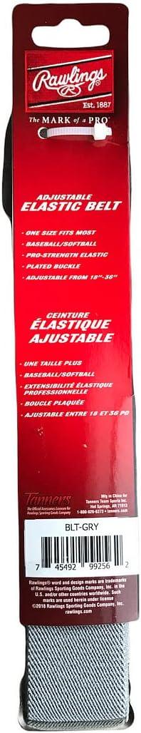 imageRawlings Elastic Game Day Belt BaseballSoftball AdultYouth Multiple ColorsGrey