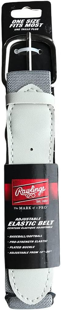 imageRawlings Elastic Game Day Belt BaseballSoftball AdultYouth Multiple ColorsGrey