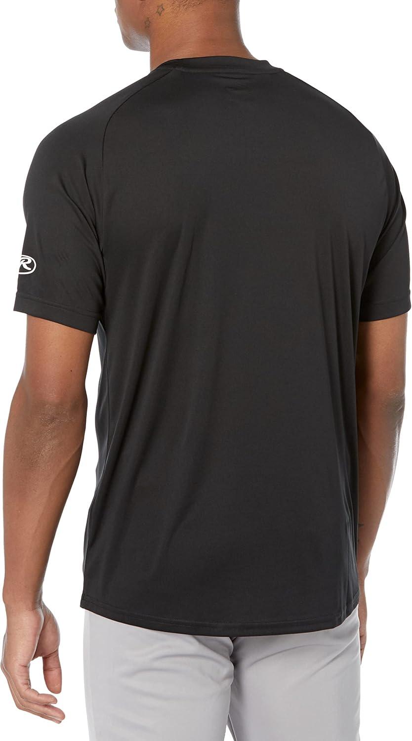 imageRawlings  Mens Athletic Tech Short Sleeve Shirt  Adult Sizes  Multiple ColorsBlack