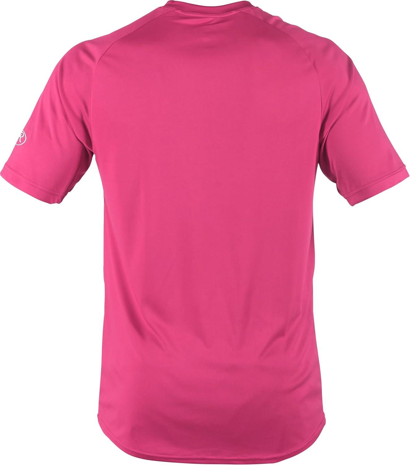 imageRawlings  Mens Athletic Tech Short Sleeve Shirt  Adult Sizes  Multiple ColorsHot Pink