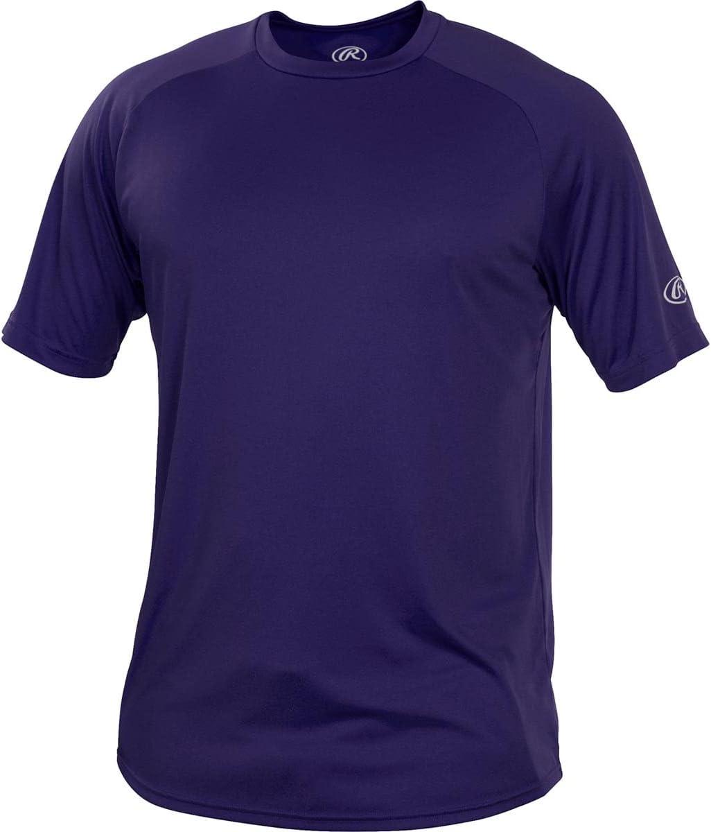 imageRawlings  Mens Athletic Tech Short Sleeve Shirt  Adult Sizes  Multiple ColorsPurple