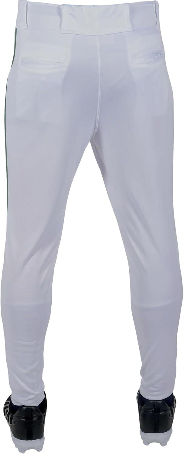 imageRawlings  Mens Launch Series Baseball Pants  Pro Taper Fit  Adult Sizes  Piped  Multiple ColorsWhite  Dark Green