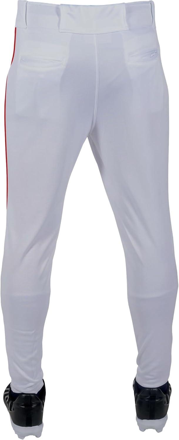 imageRawlings  Mens Launch Series Baseball Pants  Pro Taper Fit  Adult Sizes  Piped  Multiple ColorsWhite  Scarlet
