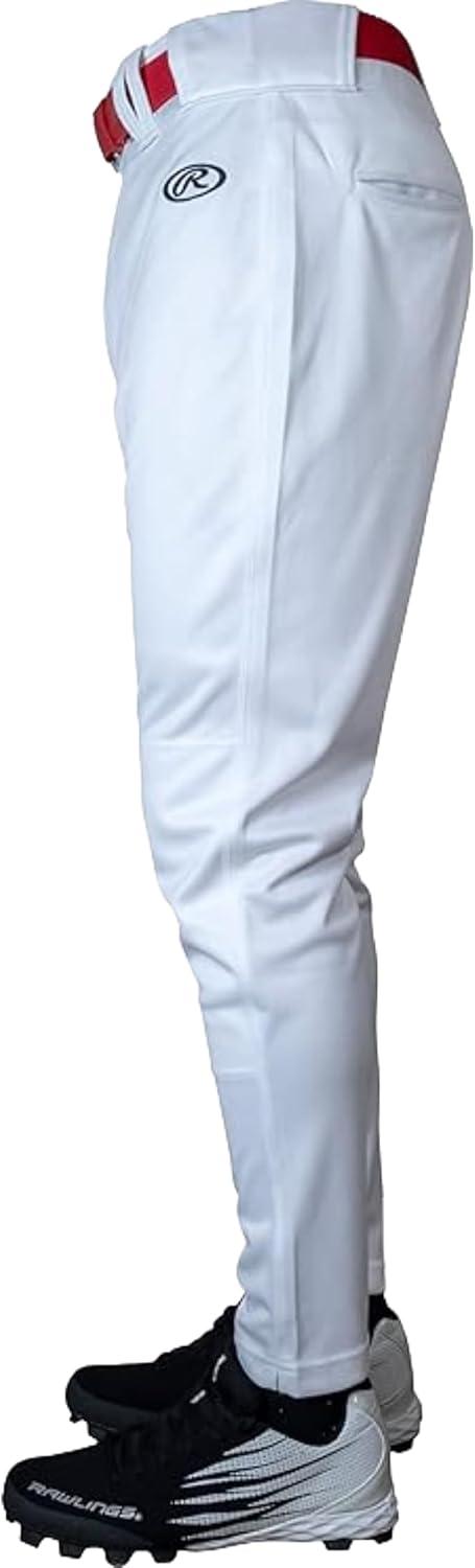 imageRawlings  Mens Launch Series Baseball Pants  Pro Taper Fit  Adult Sizes  Piped  Multiple ColorsWhite