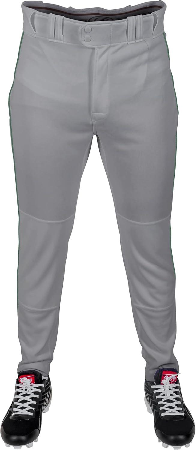 imageRawlings  Mens Pro 150 Series Baseball Pants  Pro Taper Fit  Adult Sizes  Piped  Multiple ColorsGrey  Dark Green