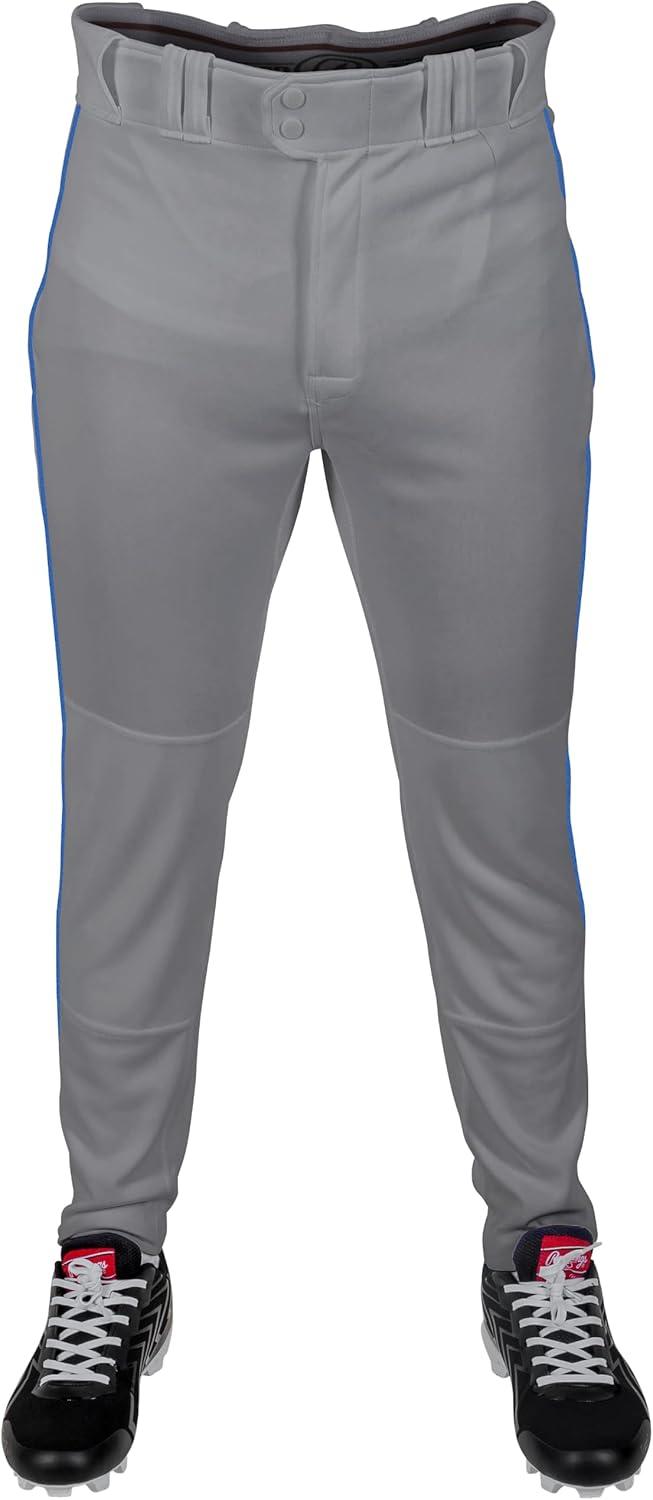 imageRawlings  Mens Pro 150 Series Baseball Pants  Pro Taper Fit  Adult Sizes  Piped  Multiple ColorsGrey  Royal