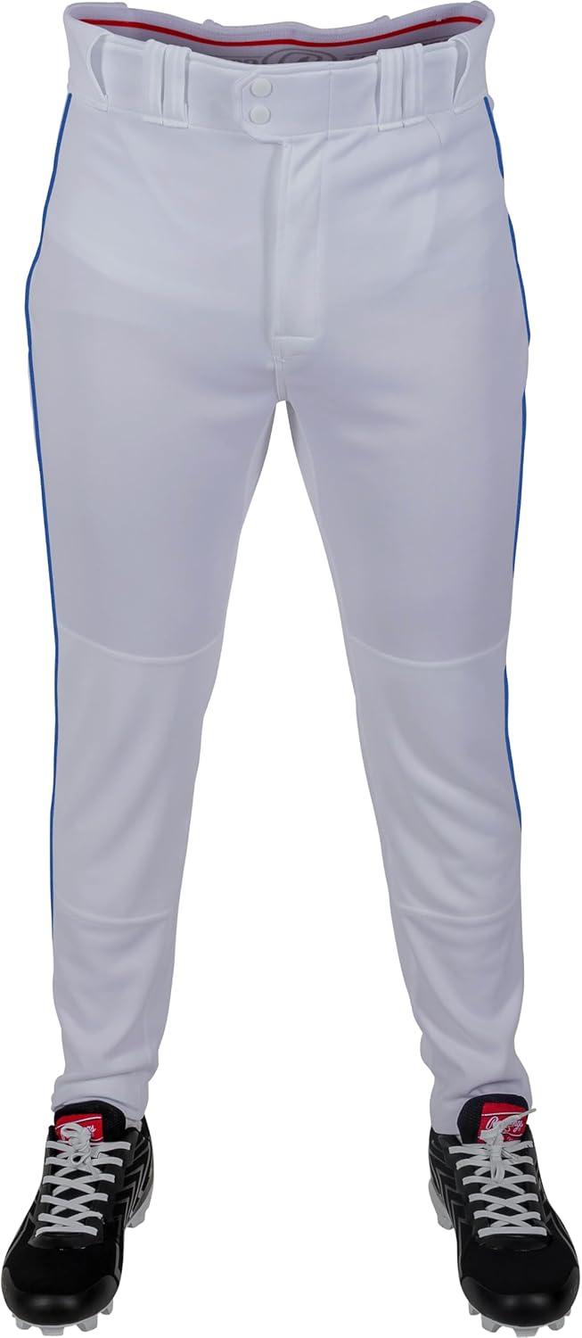 imageRawlings  Mens Pro 150 Series Baseball Pants  Pro Taper Fit  Adult Sizes  Piped  Multiple ColorsWhite  Royal