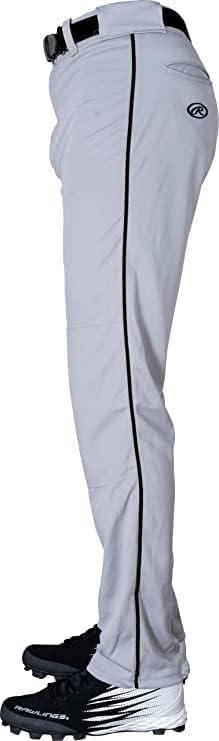 imageRawlings  PRO 150 Series Baseball Pants  Full Length SemiRelaxed Fit  Youth Sizes  Piped  Multiple ColorsGrey  Black