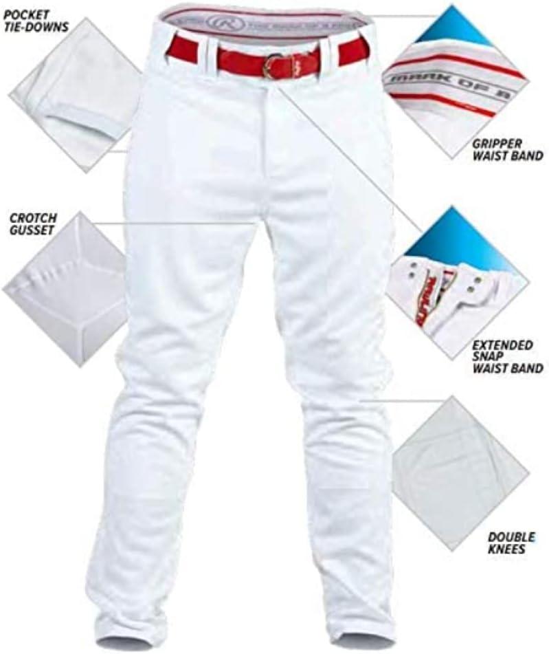 imageRawlings  PRO 150 Series Baseball Pants  Full Length SemiRelaxed Fit  Youth Sizes  Piped  Multiple ColorsGreyBlack