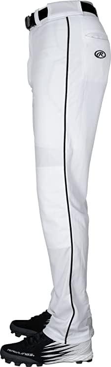 imageRawlings  PRO 150 Series Baseball Pants  Full Length SemiRelaxed Fit  Youth Sizes  Piped  Multiple ColorsWhite  Black