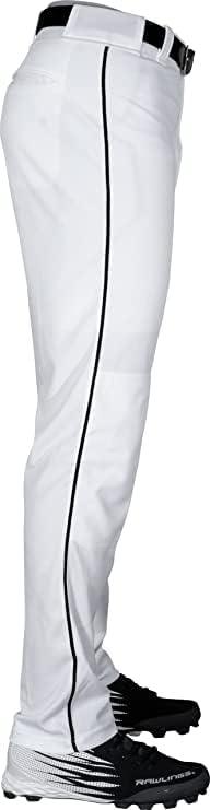 imageRawlings  PRO 150 Series Baseball Pants  Full Length SemiRelaxed Fit  Youth Sizes  Piped  Multiple ColorsWhite  Black