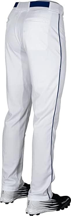 imageRawlings  PRO 150 Series Baseball Pants  Full Length SemiRelaxed Fit  Youth Sizes  Piped  Multiple ColorsWhite  Navy