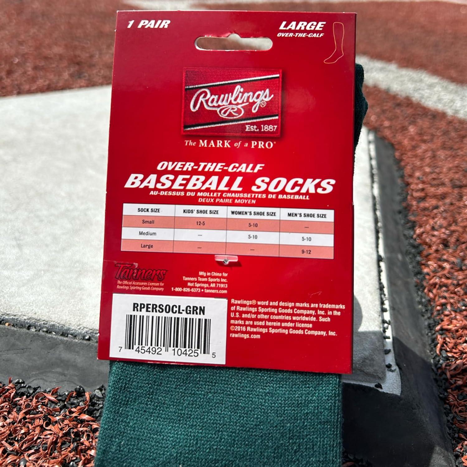 imageRawlings  Performance Baseball Socks  1 Pair  Multiple Sizes amp ColorsDark Green