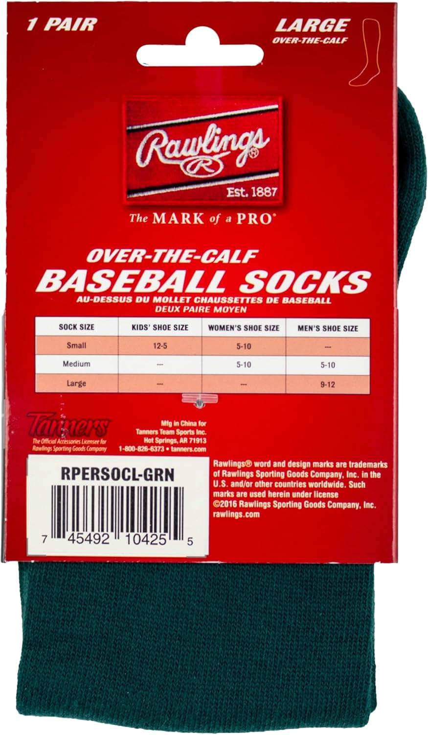 imageRawlings  Performance Baseball Socks  1 Pair  Multiple Sizes amp ColorsDark Green