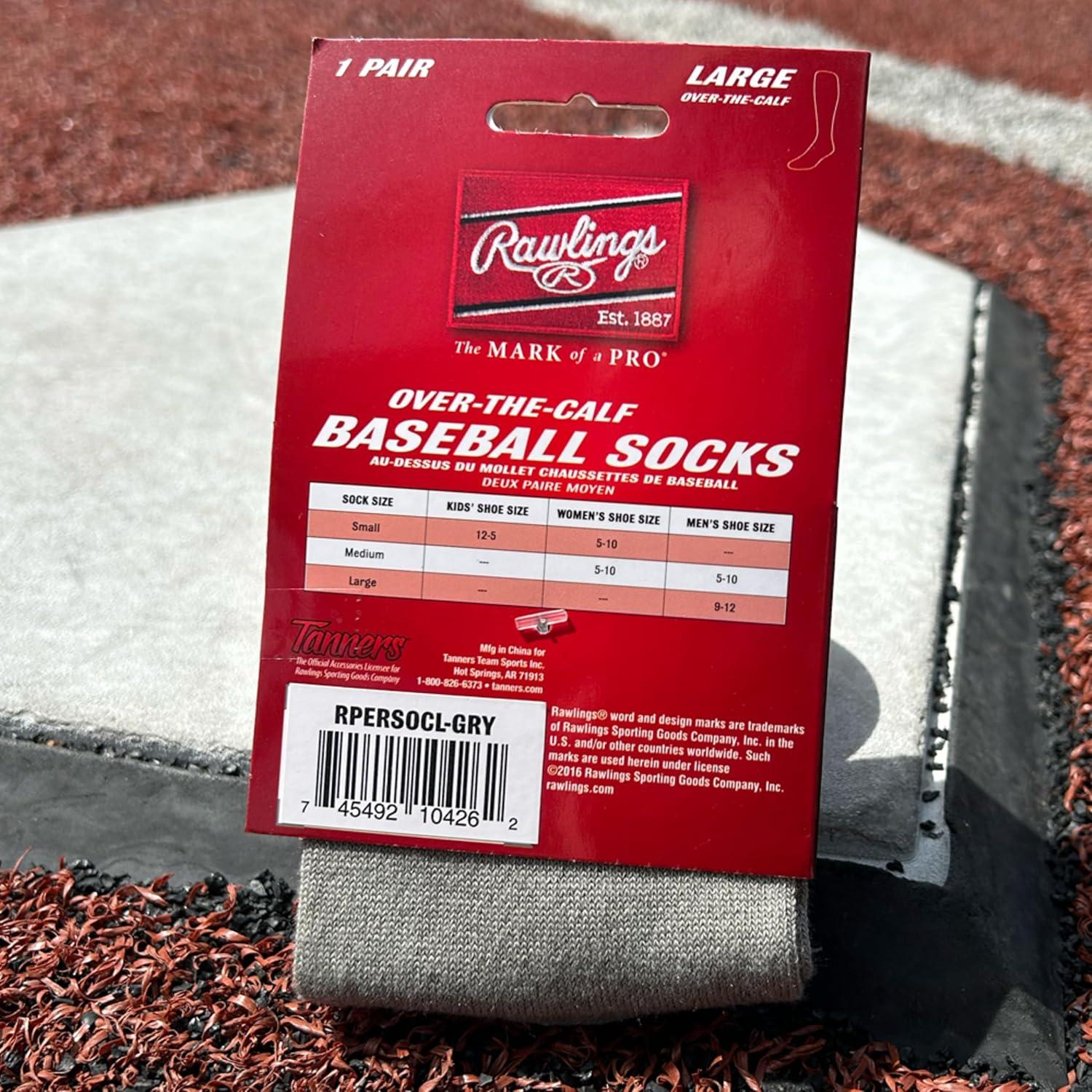 imageRawlings  Performance Baseball Socks  1 Pair  Multiple Sizes amp ColorsGrey