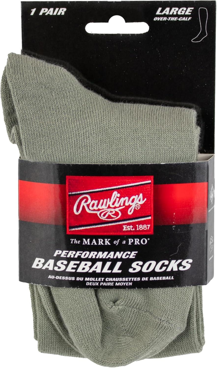 imageRawlings  Performance Baseball Socks  1 Pair  Multiple Sizes amp ColorsGrey