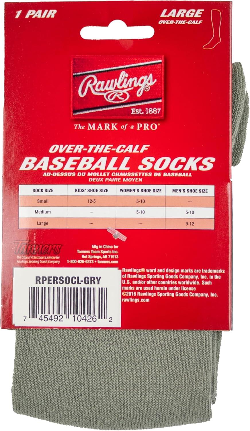 imageRawlings  Performance Baseball Socks  1 Pair  Multiple Sizes amp ColorsGrey