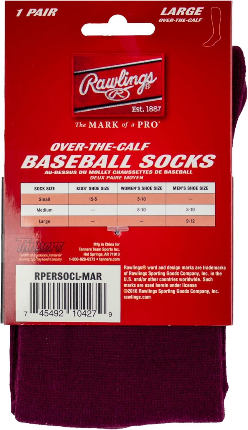 imageRawlings  Performance Baseball Socks  1 Pair  Multiple Sizes amp ColorsMaroon