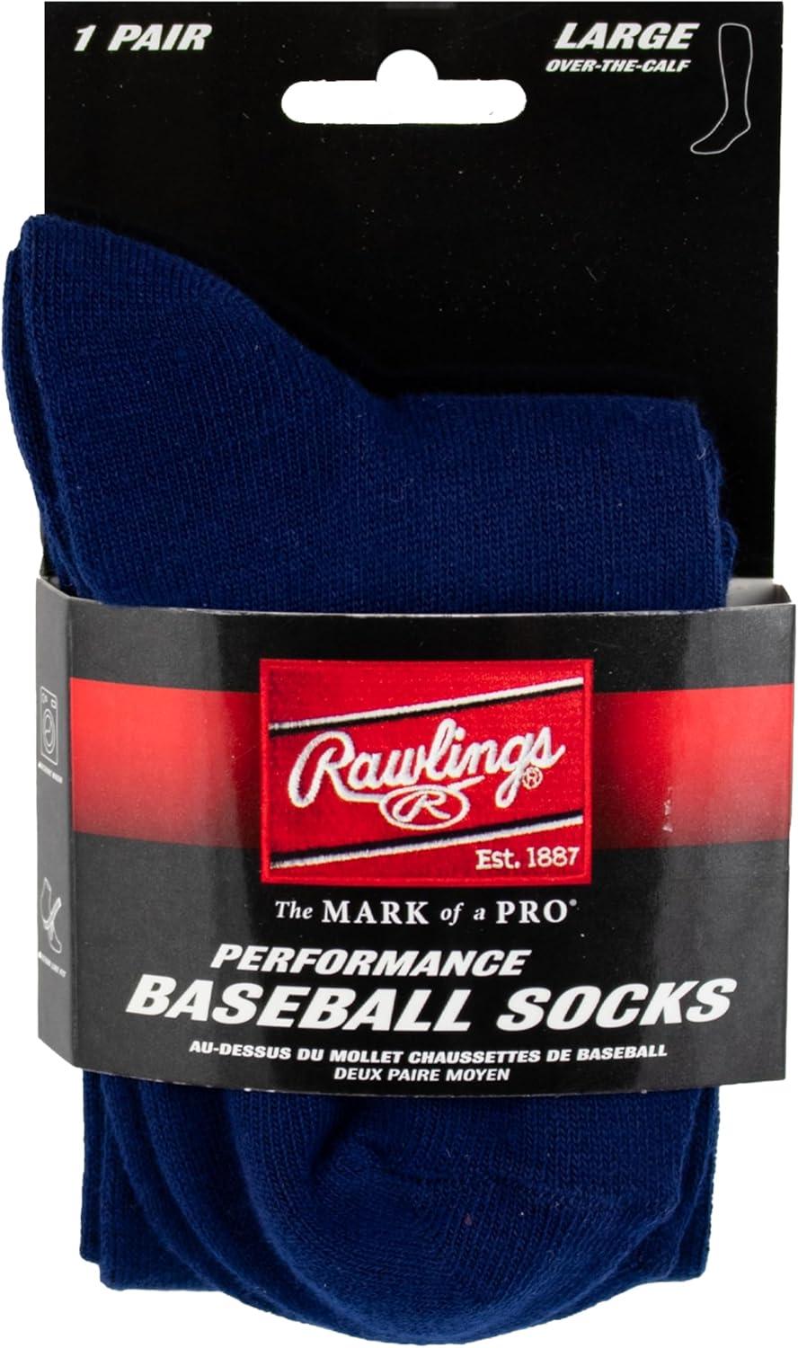 imageRawlings  Performance Baseball Socks  1 Pair  Multiple Sizes amp ColorsNavy