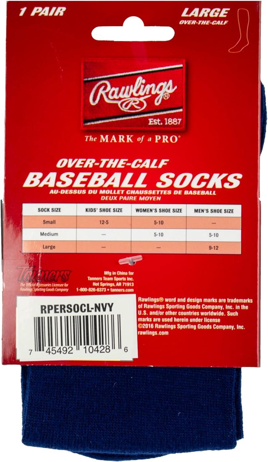 imageRawlings  Performance Baseball Socks  1 Pair  Multiple Sizes amp ColorsNavy